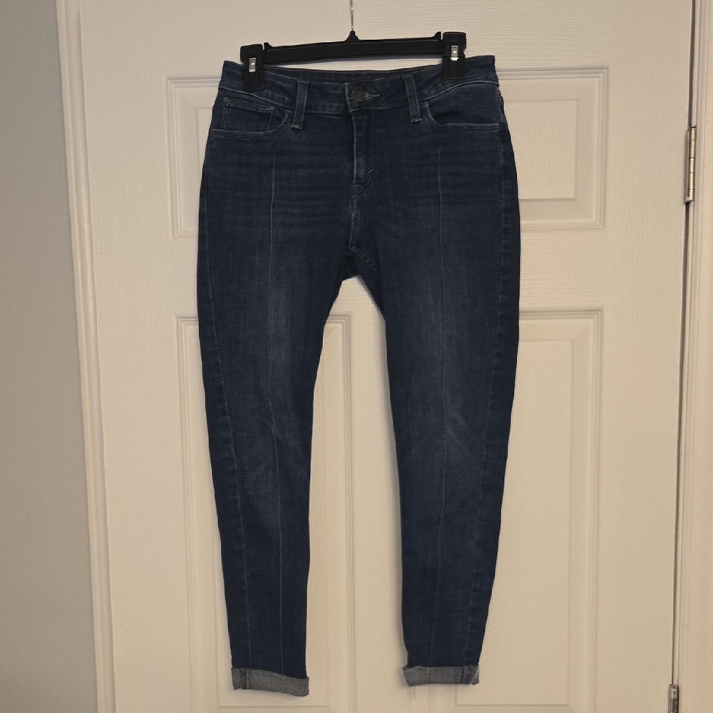 Levi's Dark Blue Ankle Jeans